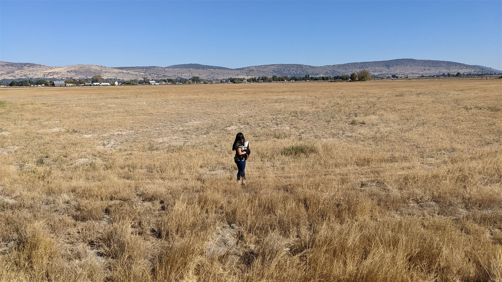 Sara walking the property on day one — October 2022